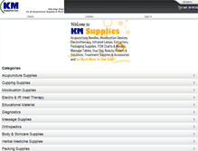 Tablet Screenshot of kmsupplies.com